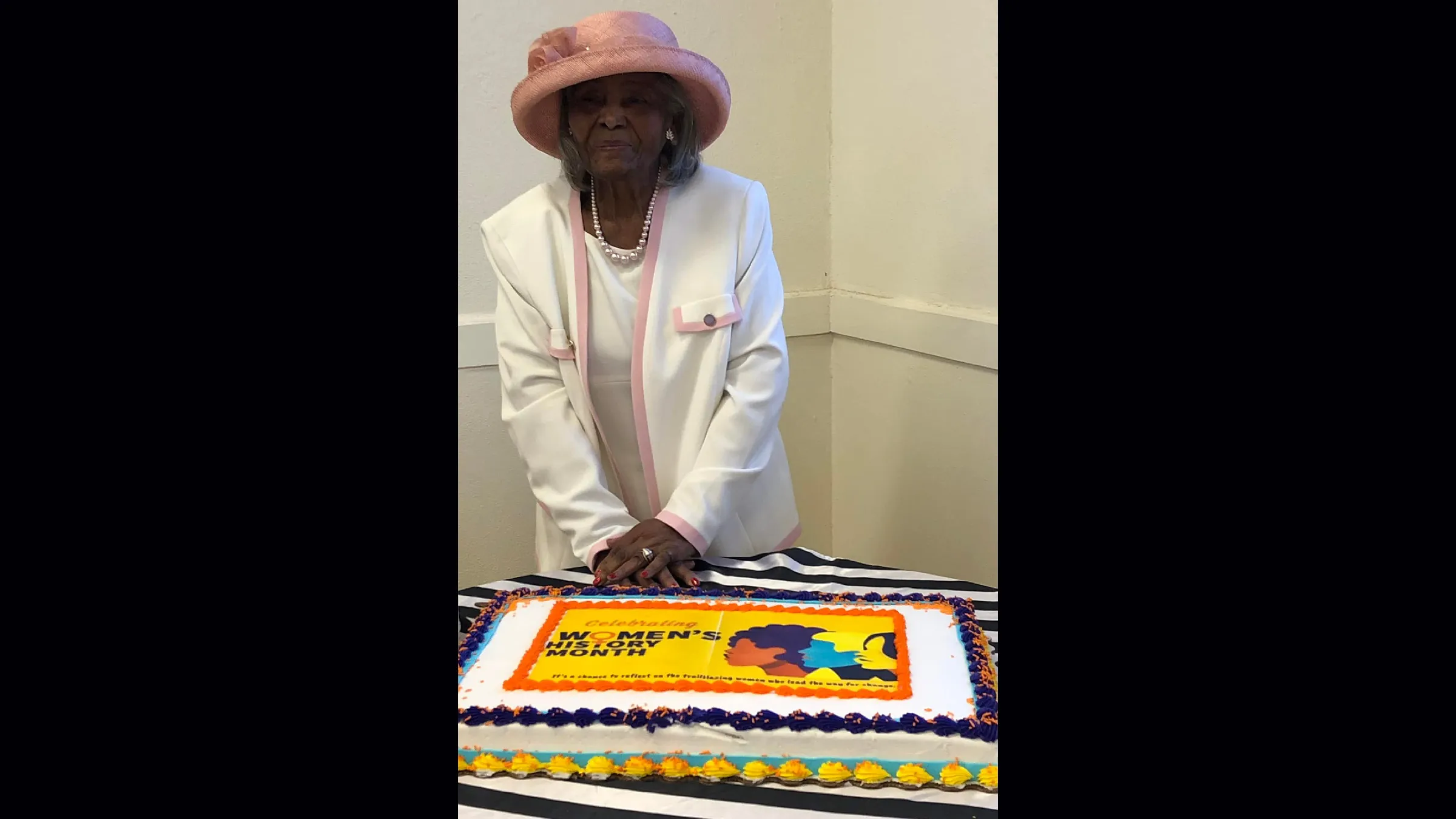 Jewel Collins with cake